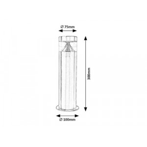 Stalp exterior Lisbon LED 7W metal/acril nichel Rabalux
