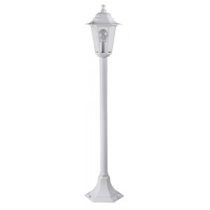 Stalp exterior Velence 1xE27 metal/sticla alb Rabalux