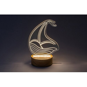 Veioza Akali LED 2W lemn/acril fag/transparent Rabalux