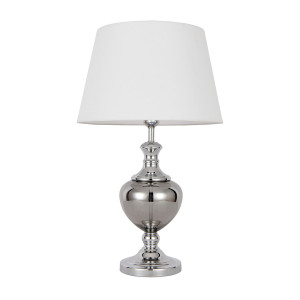 Veioza Korrez 1xE27 metal/sticla/textil crom Italux