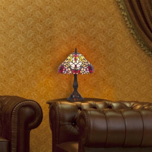 Veioza Mirella 1xE27 metal/sticla bronz/multicolor Rabalux
