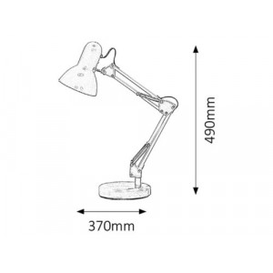 Veioza Samson 1xE27 metal negru Rabalux