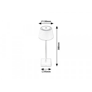 Veioza Taena LED 4W metal/acril negru/alb Rabalux