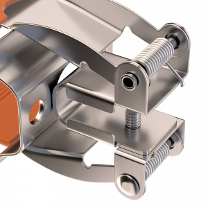 Accesoriu sina incastrata Modul fixare 1x metal argintiu