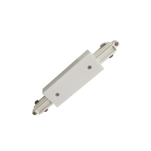 Accesoriu sina Marvi Track Connector liniar lung metal/acril alb Italux