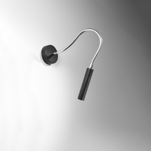 Aplica Axil 1xG9 metal negru tubular - Img 2