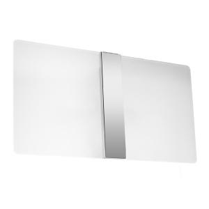 Aplica Azalia 2xG9 sticla/metal alb/crom rectangular