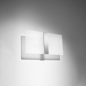 Aplica Azalia 2xG9 sticla/metal alb/crom rectangular - Img 2