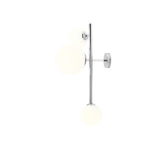 Aplica Dione 2xE14+1xE27 metal/sticla crom Aldex
