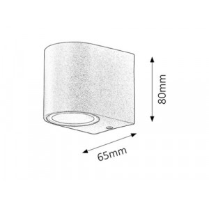 Aplica exterior Chile 1xGU10 metal/sticla negru Rabalux