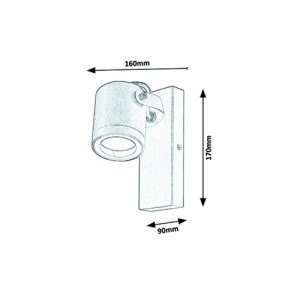 Aplica exterior Elva 1xGU10 metal/sticla antracit Rabalux