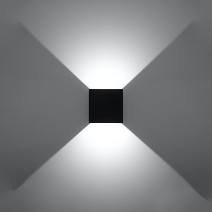 Aplica exterior Luca LED 3000K metal negru patrat - Img 3