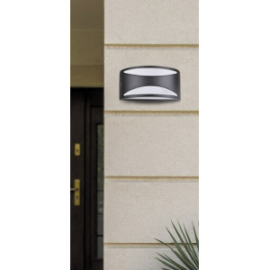 Aplica exterior Manhattan 1xE27 metal/acril negru/alb Rabalux