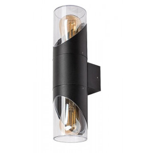 Aplica exterior Novigrad 2xE27 metal/acril negru Rabalux