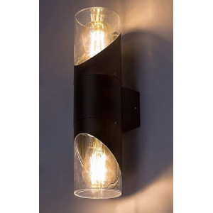Aplica exterior Novigrad 2xE27 metal/acril negru Rabalux