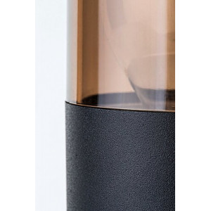 Aplica exterior Teplice 1xE27 metal/acril negru/fumuriu Rabalux