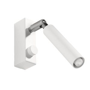 Aplica Eyetech 1xG9 metal alb tubular