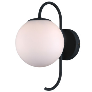 Aplica Gela 1xG9 metal/sticla negru Italux
