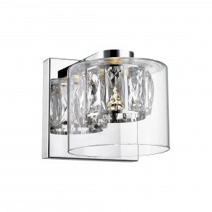 Aplica Gem LED metal/sticla crom Zuma Line