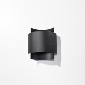 Aplica Impact 1xG9 metal negru rectangular - Img 2