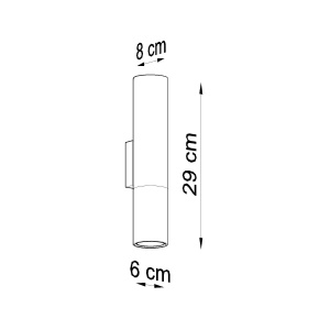 Aplica Loopez 2xGU10 metal negru/crom tubular - Img 4
