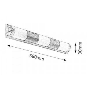 Aplica Periodic 3xE14 metal/sticla crom Rabalux