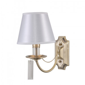 Aplica Solana 1xE14 metal/cristal/textil bronz antichizat Italux