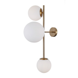 Aplica Vailante 1+2xE27+E14 metal/sticla auriu Italux