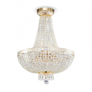 Candelabru Bella 8xE14 metal/cristal auriu Maytoni
