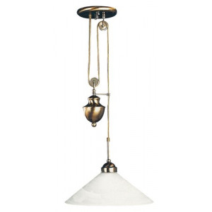 Candelabru Marian 1xE27 metal/sticla bronz/alb Rabalux RBL2706