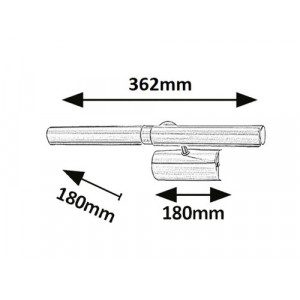 Iluminat tablou Picture light 2xE14 metal bronz Rabalux