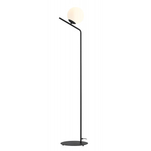 Lampadar Gallia 1xE27 metal/sticla negru Aldex