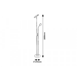 Lampadar Ophus LED 23W metal/sticla negru/transparent Rabalux