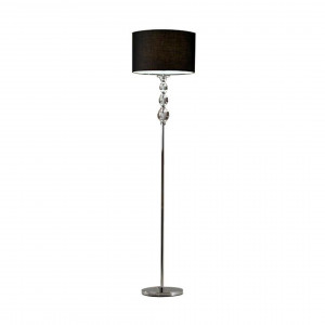 Lampadar Rea 1xE27 metal/sticla/textil negru Zuma Line