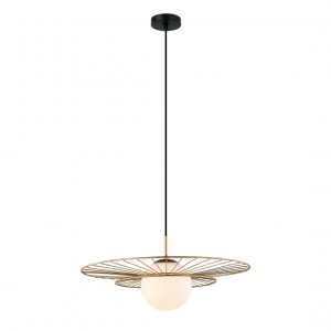 Lustra Alison 1xE27 metal/sticla auriu Italux
