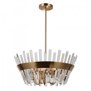 Lustra Altoya 5xE14 metal/cristal auriu Italux