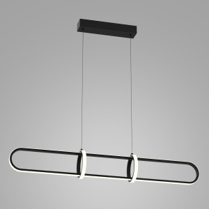Lustra Cerrila LED 31,2W 1300 lumeni metal/acril, metal negru Italux