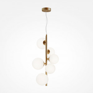 Lustra Dallas 6xG9 metal/sticla auriu/alb Maytoni