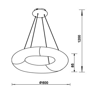 Lustra Lima 1xLED acril alb 600 mm Zuma Line