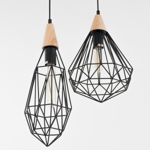 Lustra Maelle 1xE27 metal negru Italux