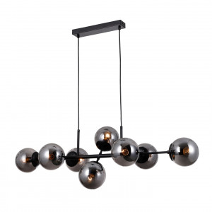 Lustra Molite 8xE14 metal/sticla negru Italux