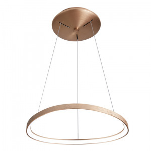 Lustra Morfi LED 48W 2640 lumeni metal/acril auriu/maro Italux