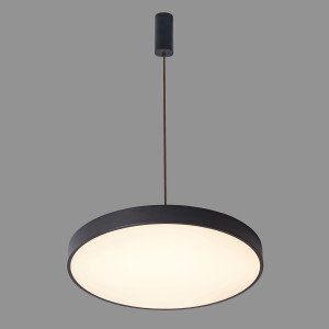 Lustra Orbital LED 60W 3600 lumeni metal/acril negru sablat Italux