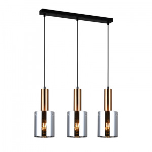Lustra Sardo 3xE27 metal/sticla alama Italux