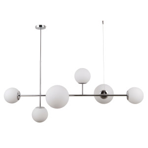 Lustra Vailante 2+4xE27+E14 metal/sticla crom Italux
