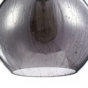 Pendul Bergen 1xE27 metal/sticla negru/fumuriu Maytoni