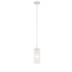 Pendul Blend 1xE27 metal/sticla crom Italux
