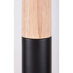 Pendul Braulia 1xGU10 metal/lemn fag/negru Rabalux