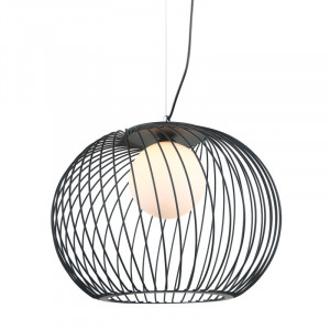 Pendul Clarisa 1xE27 metal/sticla negru Italux