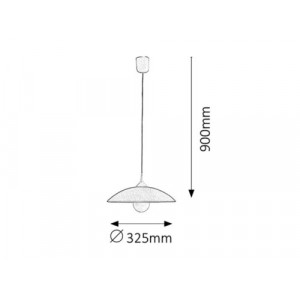 Pendul Cupola range 1xE27 acril/sticla alb Rabalux